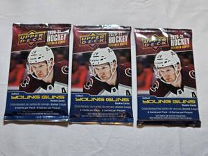 lot 29 image: Lot of 3 Unopened Packs 2020-21 Upper Deck Hockey Extended Series Packs