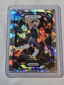 lot 31 image: Luka Doncic 2023-24 Panini Prizm Cracked Ice #110 - Dallas Mavericks Basketball Card