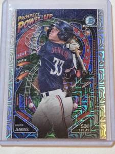 lot 35 image: Walker Jenkins 2024 Topps Chrome Mojo Rookie Insert PP-1 - Minnesota Twins Baseball Card