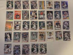 lot 39 image: Lot of 37 Minnesota Twins Baseball Rookie, Refractors, Inserst Featuring Willians Astudillo, Brent Rooker, and Jake Cave and Others