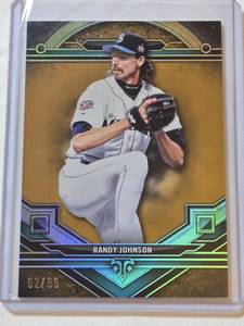 lot 54 image: Randy Johnson 2024 Topps Triple Threads #104 and Numbered 299 - Seattle Mariners Baseball Card