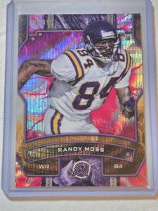 lot 56 image: Randy Moss 2025 Topps Purple Wave Refractor #64 - Minnesota Vikings Football Card