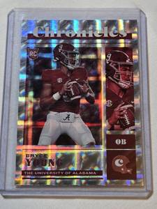 lot 83 image: Bryce Young Rookie 2023 Panini Chronicles Holo #1 - Alabama Crimson Tide Football Card