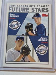 lot 84 image: Zack Greinke Rookie & Jimmy Gobble 2003 Future Stars Topps #330 - Kansas City Royals Baseball Card