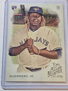 lot 85 image: Vladimir Guerrero Jr. Rookie 2019 Topps Allen & Ginter #278 - Toronto Blue Jays Baseball Card