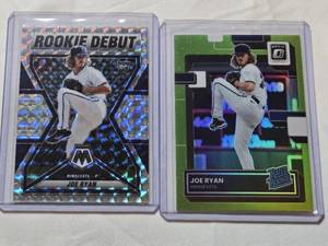 lot 86 image: Lot of 2 Joe Ryan Rookie Optic Rookie and Rookie Debut.