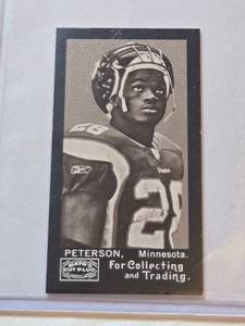 lot 98 image: Adrian Peterson 2008 Topps Mayos Cut Plug Black Mini SP #111 - Minnesota Vikings Football Card