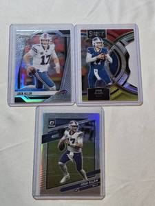 lot 101 image: Lot of 3 Josh Allen Silver Prizm Cards