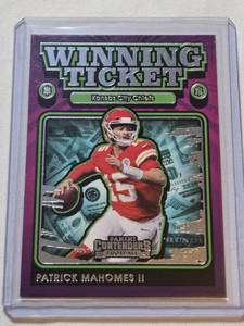 lot 111 image: Patrick Mahomes II 2021 Panini Contenders Winning Ticket Insert #WT-PMA - Kansas City Chiefs Football Card