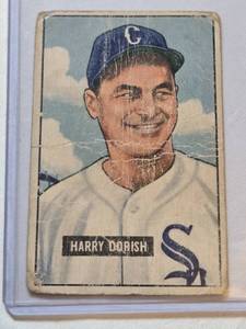 lot 115 image: Harry Dorish 1951 Bowman #266 - Chicago White Sox Vintage Baseball Card