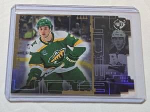 lot 119 image: Brock Faber 2023-24 Upper Deck Technology FX  #UD3-1 - Minnesota Wild Hockey Card