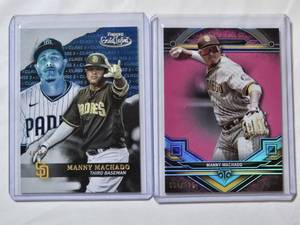 lot 121 image: Lot of 2 Manny Machado Baseball Cards Numbered 004125 and 4650