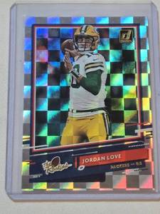 lot 145 image: Jordan Love Rookie 2020 Panini Donruss Holo #TR-JL - Green Bay Packers Football Card