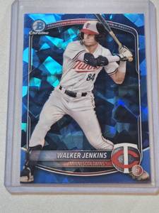 lot 146 image: Walker Jenkins Rookie 2025 Bowman Chrome Sapphire #BCP-1 - Minnesota Twins Baseball Card