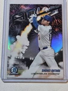 lot 155 image: Shohei Ohtani 2025 Topps Chrome Refractor Insert #AD-17 - Los Angeles Dodgers Baseball Card