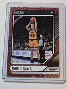 lot 157 image: Caitlin Clark Rookie 2024 Panini Donruss #5 - Iowa Hawkeyes Basketball Card