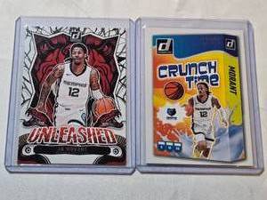 lot 178 image: Lot of 2 Ja Morant Basketball Inserts featuring Donruss Unleashed and Crunch Time Series