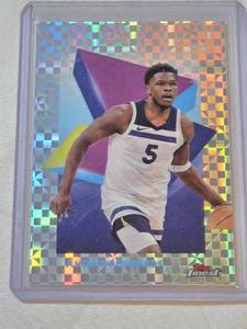 lot 182 image: Anthony Edwards 2025 Topps Finest Refractor #60 - Minnesota Timberwolves Basketball Card