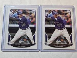 lot 200 image: Lot of 2 Nolan Arenado Rookie Cards - Colorado Rockies Baseball Cards