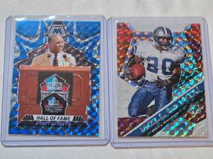 lot 206 image: Lot of 2 Barry Sanders Mosaic Football Cards Hall of Fame and Will to Win Editions