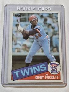 lot 236 image: Kirby Puckett Rookie 1985 Topps #536 - Minnesota Twins Baseball Card
