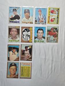 lot 243 image: Lot of 11 Vintage Baseball Cards Featuring Players from the 1960s Including Joe Azcue and Dick Williams
