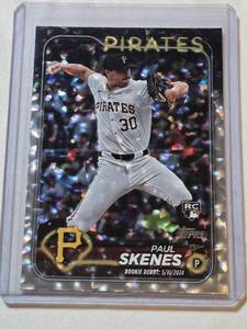 lot 247 image: Paul Skenes Rookie 2024 Topps Silver Foil SP #US288 - Pittsburgh Pirates Baseball Card