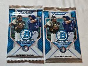 lot 249 image: Lot of 2 2021 Bowman Chrome Major League Baseball Packs