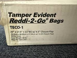lot 56 image: 250 Temper Evident To-Go Bags