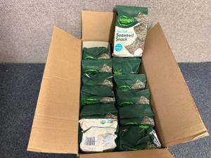 lot 132 image: 12 Bags Of Bibigo Sea Salt Seaweed Snacks