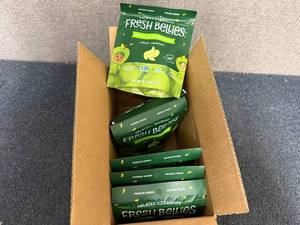 lot 168 image: 6 Packs Of Fresh Bellies Freeze Dried Apples