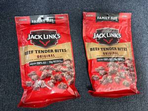 lot 201 image: 2 Family Sized Bags Of Jack Links Beef Tender Bites