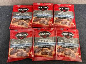 lot 203 image: 6 Bags Of Pepper And Garlic Steak Strips