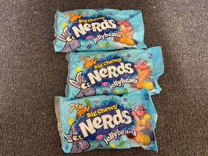 lot 212 image: 3 Bags Of Nerds Jellybeans