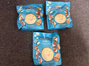 lot 215 image: 3 Bags Of Ghirradelli White Chocolate Melting Chips