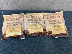 lot 186 image: 3 Bags Of Sweet Caf� White Chocolate Caramel Powder