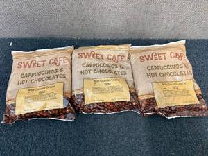 lot 187 image: 3 Bags Of Sweet Caf� White Chocolate Caramel Powder