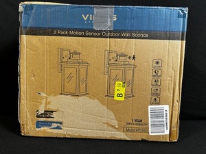 lot 210 image: VB1252 2-Pack Motion Sensor Outdoor Wall Sconce - 110-120V, 100W, E26