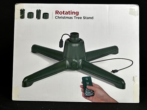lot 221 image: SDJ005 Rotating Christmas Tree Stand - 360° Rotation, 21.5 in Base, 120V60Hz, 800W
