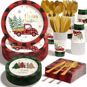 lot 241 image: Qinline Disposable Dinnerware Set - 300 Pieces for 50 Guests