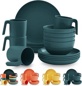 lot 247 image: Kyraton DG20 20-Piece Plastic Dinnerware Set - NEW in Original Box