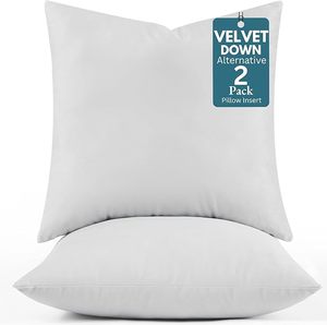 lot 249 image: Lane Linen Velvet Throw Pillows 2 Pack - 18 x 18 Inches