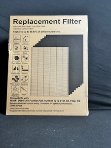 lot A-255 image: Winix D360 D3 Filter Replacement - H13 True HEPA  Activated Carbon (2-Pack)