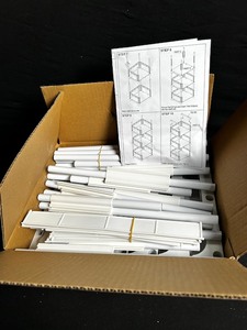 lot 270 image: Fiducial Home Closet Organizer Shelving Kit - White Plastic Components