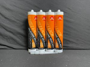 lot 292 image: X003RUT74L Silicone Sealant 4-Pack - 100% Silicone - 10.2 fl oz each - IndoorOutdoor