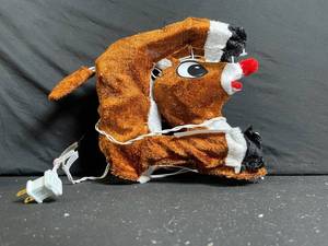 lot 296 image: Rudolph 18in 3D Pre-Lit LED Yard Art Reindeer - Outdoor Christmas Decor