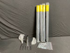 lot 297 image: X004FEKGXZ Garden Planting Hoe Tool - Black - 4-Piece Extension Handle Kit - New