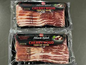 lot 12 image: J - Hormel Black Label Cherrywood Thick Cut Bacon 12 oz - 2-Pack