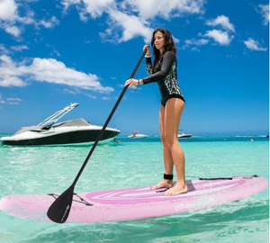 lot 39 image: Total Tactic SP38213-S Inflatable Stand Up Paddle Board iSUP Board Accessories with 3 Fins & Backpack - Small  10 x 30 x 6 (L x W x H)