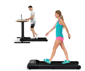 lot 72 image: SuperFit 0.6-3.8MPH Walking Pad Under Desk Treadmill with Remote Control and LED Display Black